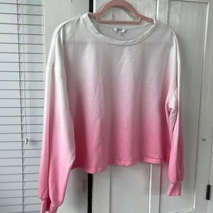 Candies pink, ombre, size XL sweatshirt